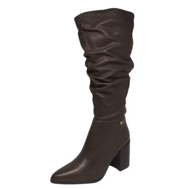 Imagem de Bota Feminina Salto Bloco Cano Medio Bico Fino Bottero