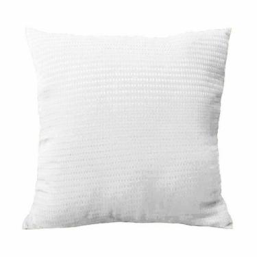 Imagem de Jogo 2 Capa Almofada Decorativa Branca Piquet 45X45 Zíper - Confeccoes