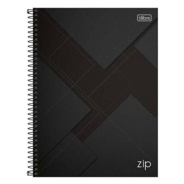 Imagem de Caderno Espiral Universitário Zip 10 Matérias 200 Folhas Preto - Tilib