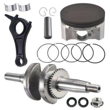 Imagem de VCUJSUC Virabrequim de 55 mm Stroker 8,5 cm Billet Alumínio Biela 70 mm Revestimento Cerâmico Pistão Stroker Conjunto Rotativo Para Predator 212cc Hemi Engine Go Kart Mini Bicicleta Preta