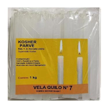 Imagem de Vela Brilho Parve Kosher Numero 7 Pacote  1 Kg 