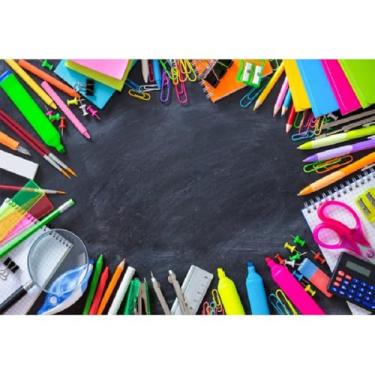 Imagem de Yeele 2,1 x 1,5 m Boas-vindas de volta às aulas, quadro-negro, canetas coloridas, papelaria, primeiro dia de escola, festa, fotografia, fundo, para curso, sala de aula, artigos de festa, decoração de