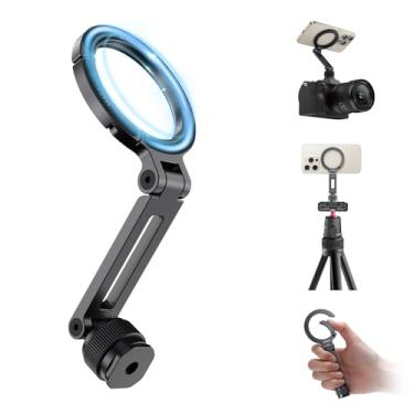 Imagem de Ulanzi MA07 Suporte magnético para tripé de telefone para Magsafe, suporte de telefone de câmera de alumínio com parafuso de 0,6 cm, tripé magnético Cold Shoe para câmera, Copatibale com iPhone 17/16