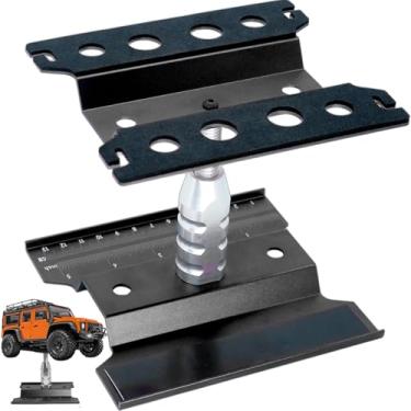 Imagem de Suporte de trabalho de reparo de carro RC para estação de trabalho ajustável inferior de alumínio com rotação de 360 graus para carro RC de 1/8 1/10 1/12 RC Traxxas Slash TRX4 Arrma Axial SCX10 Losi
