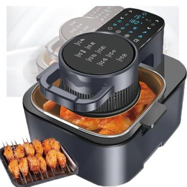 Imagem de Fritadeira Air Fryer,fritadeira de ar visual 5 em 1, 8 menus predefinidos, grande capacidade de 9 litros, memória de falha de energia, com tela de toque holográfica