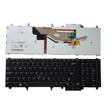 Imagem de Siakoocty Teclado de substituição para laptop US Layout para Dell Latitude E5520 E5530 E6520 E6540 E6530 E6520-30 E5520M M6600 07JJNH sem moldura, TrackPoint, preto retroiluminado