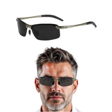 Imagem de Óculos De Sol Polarizado Masculino Moda Praia Quadrado Uv - 20V, Único