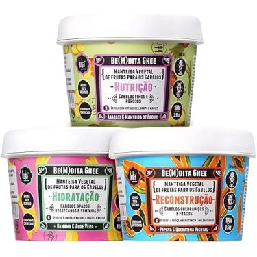 Imagem de Lola Cosmetics Kit Cronograma Capilar Be(M)dita Ghee, 3 Máscaras de Tratamento, 100g Cada, Hidratação, Nutrição e Reconstrução