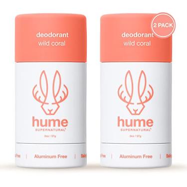 Imagem de Hume Supernatural Desodorante sem alumínio para mulheres e homens – seguro para peles sensíveis – probiótico, à base de plantas, sem bicarbonato de sódio, Aloe e flor de cacto, antisuor, manchas e