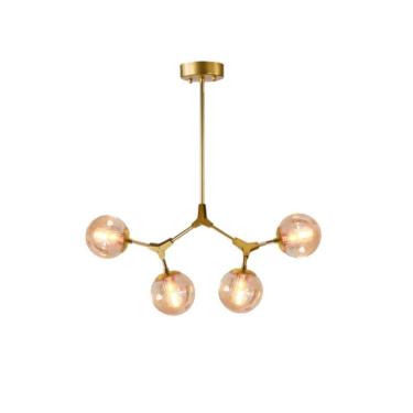 Imagem de Pendente Moderno Jabuticaba 4 Vidros Mesa Bancada Gourmet Do