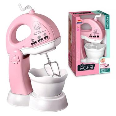 Imagem de Brinquedo Batedeira New Le Chef Rosa Com Tigela Removível Brincando De
