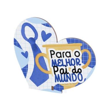 Imagem de Kit 50 Lembrancinhas Coração MDF Dia dos Pais - DK Decor, Para o melho