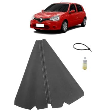 Imagem de Forração Coifa Courvin Alavanca Câmbio Manual Compatível Com Clio Campus Get-up 2005 Á 2013 (GRAFITE - COSTURA GRAFITE)