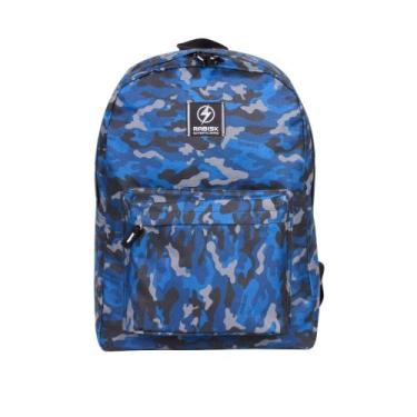 Imagem de Mochila Juvenil Impermeável Rabisk Camuflada RK2439, Azul