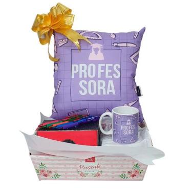 Imagem de Kit Caneca Almofada 5 Canetas Pentel Presente P/ Professora - Sude, Ki