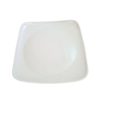 Imagem de Prato Plástico Melamina Branco quadrado Refeição 24cm- 5un -  ARCÓLOR