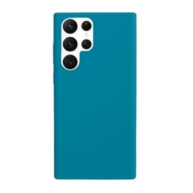 Imagem de Capinha para Galaxy S22 Ultra Silicone - GCM, Azul Caribe