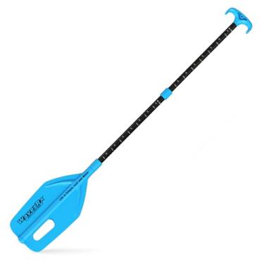 Imagem de WAVESRX Remo telescópico com gancho de ancoragem e medidor de profundidade - Remo de emergência dobrável ajustável de 61 a 137 cm para jet ski, barco, PWC, caiaque, canoa, bote inflável - acessórios