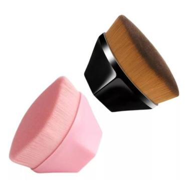 Imagem de Kit 2 Pincel Mágico Hexagonal Base Maquiagem Tiktok Brush