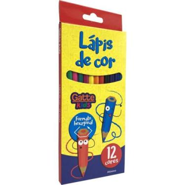 Imagem de Lápis de COR Sextavado 12 Cores - Pacote com 6 - Make