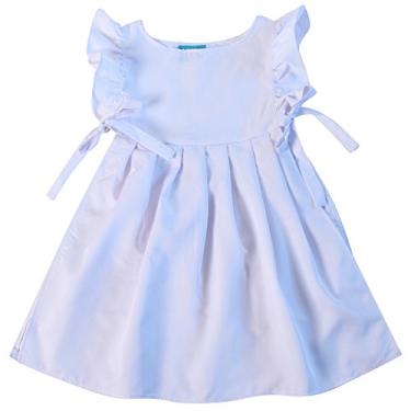 Imagem de Meia-calça pinafore para meninas da Make Believe, branca, feminina grande 8/10