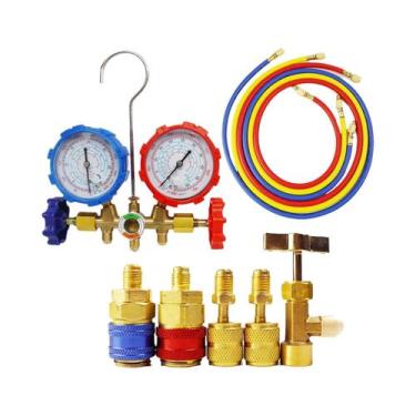 Imagem de Conjunto De Manômetro Para Refrigerantes R410A R404A R134A Ferramentas