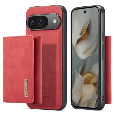 Imagem de Capa carteira de couro magnética destacável 2 em 1 para Google Pixel 10 Pro, com 7 compartimentos para cartão + compartimento para dinheiro, recurso de suporte, TPU à prova de choque e capa de