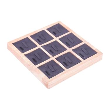 Imagem de UxicRuya Bandeja porta-anéis, organizador de joias, tornozeleira, pingente, pulseira, brincos, caixa de armazenamento para balcão, Cinza Escuro