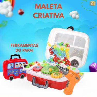 Imagem de Brinquedo Kit Caixa de Ferramentas Criativa Infantil Monta Desmonta co