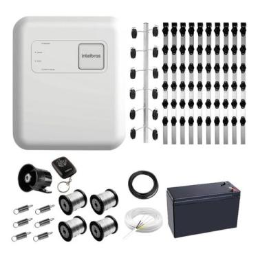 Imagem de Kit Cerca Elétrica Completo com Central de Choque, Hastes e Sirene Int