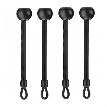 Imagem de Peças de reposição de sombra com amarrações, resistência ao clima, mesmo tamanho do original, compatível com persiana externa Coolaroo, persianas externas (preto, 4 peças)