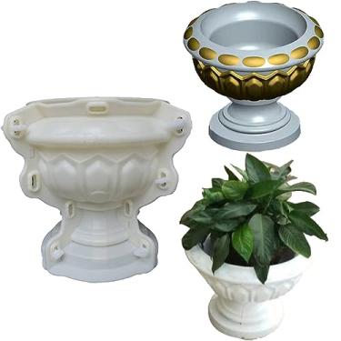 Imagem de EAIVENY Molde de plantador, moldes grandes e redondos de concreto para fazer vasos de flores, molde faça você mesmo para decoração de jardim (28)