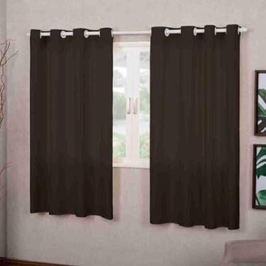 Imagem de Cortina Roma Premium para Sala e Quarto, 200 x 150 cm, 2 Folhas, Poliéster, Decorativa (MARROM)