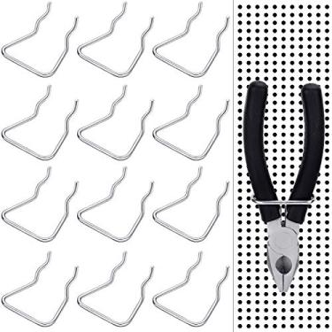 Imagem de 16 peças de suportes de alicate para quadro de pegboard, ganchos de aço inoxidável, acessórios para prateleiras, expositores, ganchos organizadores para loja, supermercado