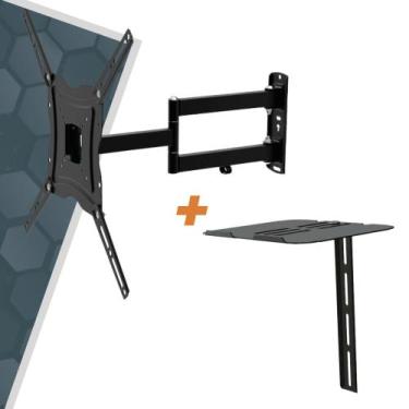 Imagem de Kit Suporte Tv Articulado 40Kg + Suporte Conversor - Proeletronic