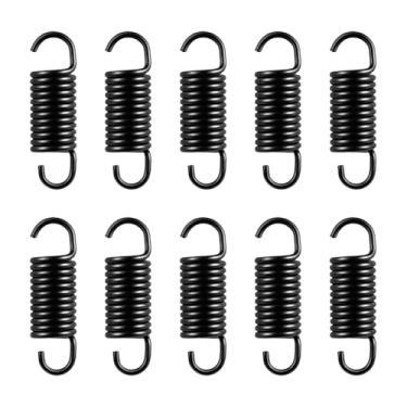 Imagem de PIHIL 10 pacotes de molas de tensão de substituição de móveis de mola de 6,3 cm, adequado para poltronas reclináveis e sofás, 12 bobinas, preto
