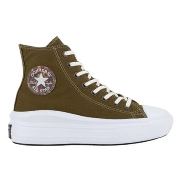 Imagem de Tênis Converse All Star Move Plataforma Hi - Cano Médio, Confortável, Versátil, Original e Ideal para o Dia a Dia (Verde Militar, BR, Adulto, Numérico, 33)