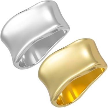 Imagem de BEIQIYA 2 peças de anéis de cachecol de seda oblata, clipe de anel de lenço de seda de metal, fechos de fivela para xale, chapéus, gravatas camisas, jaquetas, xailes - ouro e prata