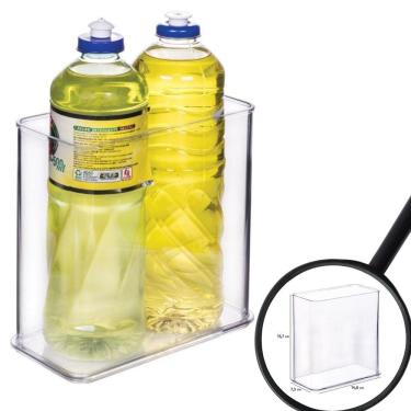 Imagem de Organizador de plástico acrílico 14,6 x 7,3 x 15,75 cm H3 Plasutil ref.15513