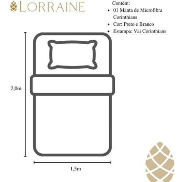 Imagem de Manta micro solteiro 200x150 fun não alérgica corinthians