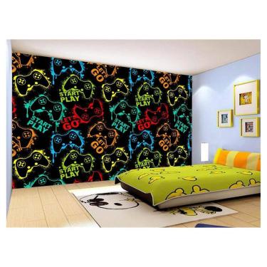 Imagem de Papel De Parede 3D Infantil Controle Game Jogo 3,5M Azs286