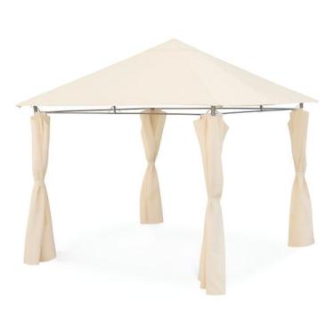 Imagem de Gazebo Taupe 3x3m Impermeavel Em Aco Com Cortinas - Brazil Home Living