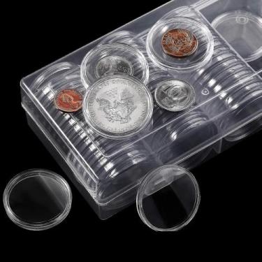Imagem de Recipiente de armazenamento de cápsulas de moedas Caixa para moedas de