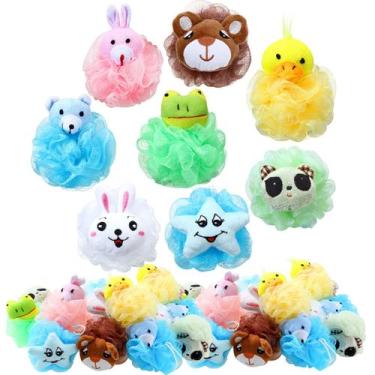 Imagem de Bath Loofahs Zubebe Animal Cartoon Sponge 16 unidades para crianças