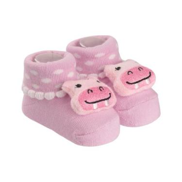 Imagem de Meia Sapatinho Bichinho com Chocalho Pimpolho RN Menina, 02