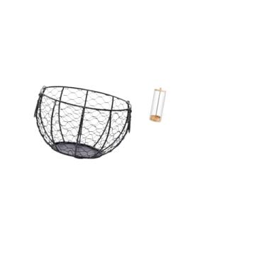 Imagem de Fenteer Cesta de Arame para Armazenamento de Ovos, Suporte de Palha de Ferro, Organizador Reutilizável para de Cozinha, Banheiro, Vegetais, Pincéis de