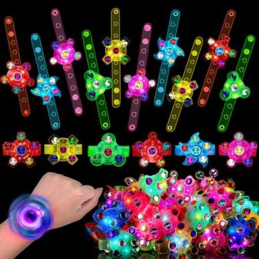 Imagem de Pulseiras LED Light Up Fidget Spinner, lembrancinhas de festa para cri