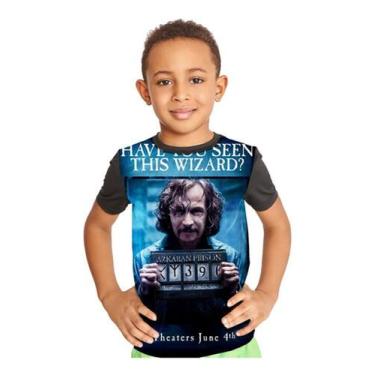 Imagem de Camiseta Infantil Harry Potter Sirius Black Ref:210 - smoke, Preto, 4