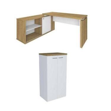Imagem de Conjunto Home Office: Escrivaninha 6135 + Armário 6094 - Artany