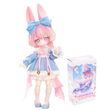 Imagem de Boneca com junta esférica CALEMBOU BJD Jumping Moon Time Rabbits 16 cm